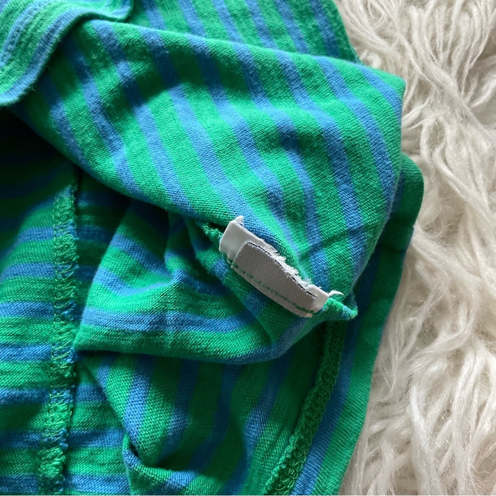J. Crew Green & Blue Striped Racerback Tank Dress - Picture 3 of 4